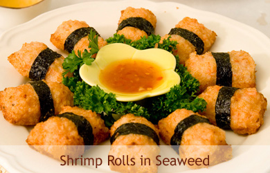 Shrimp Rolls in Seaweed